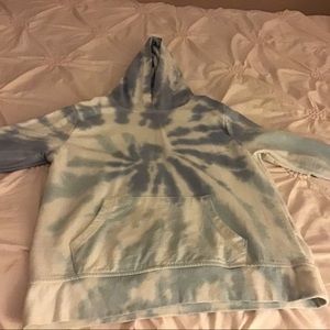 It is a dark and light blue